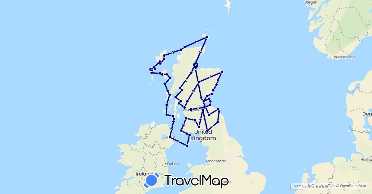 TravelMap itinerary: driving in United Kingdom, Isle of Man (Europe)